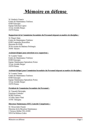 memoire en défense Francis Gardéres 