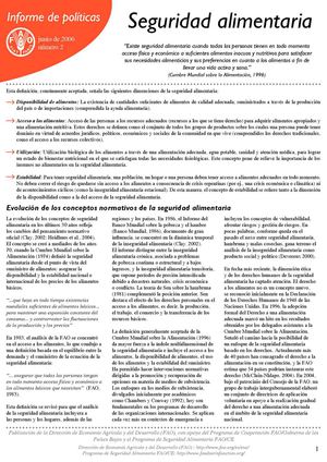 Seguridad Alimentaria