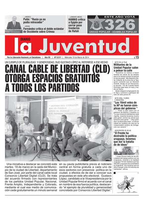CANAL CABLE DE LIBERTAD (CLD) OTORGA ESPACIOS GRATUITOS A TODOS LOS PARTIDOS