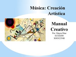 Manual Creativo Música: Creación Artística