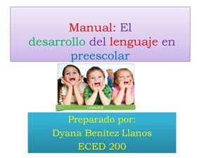 El desarrollo del lenguaje en preescolar
