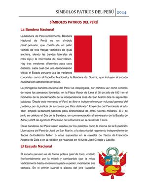 Símbolos Patrios del Perú