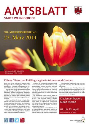 Amtsblatt der Stadt Wernigerode - Ausgabe 04/2014