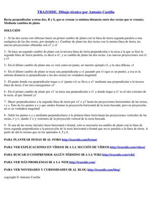 diedrico cambio de planos ejercicios resueltos