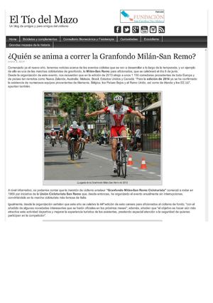 La Milán-San Remo amateur en El tío del mazo