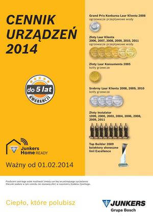Systemy grzewcze do domu - cennik Junkers 2014