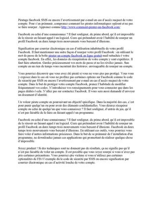 Comment pirater un facebook