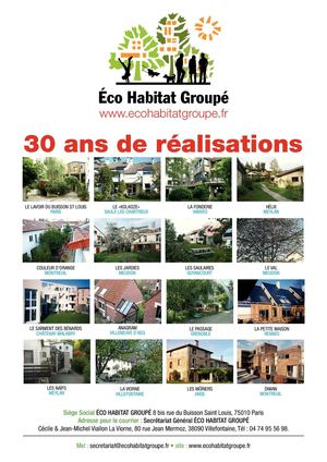 Éco Habitat Groupé - 30 ans de réalisations