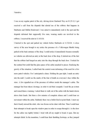 Narrative Essay by www.assignmenthelperzone.com