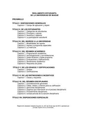 Nuevo reglamento estuduantil