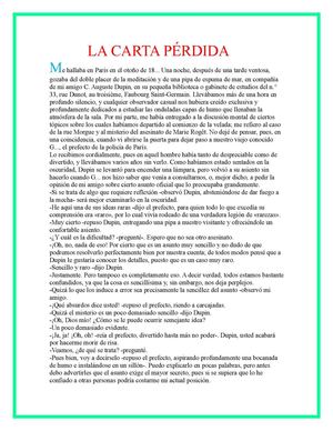 la carta perdida