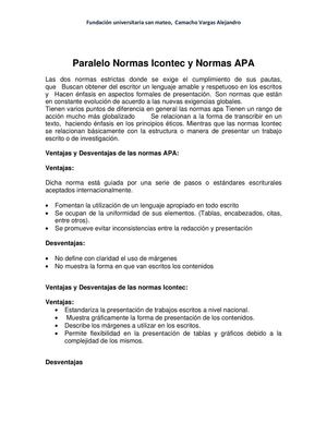 Paralelo Normas Icontec-APA