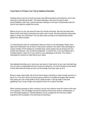 Travel Clues To Produce Your Trip Go Additional Smoothly