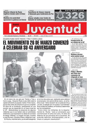 EL MOVIMIENTO 26 DE MARZO COMENZÓ A CELEBRAR SU 43 ANIVERSARIO