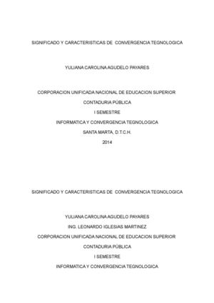 SIGNIFICADO Y CARACTERISTICAS DE CONVERGENCIA TECNOLOGICA