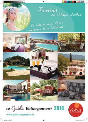 Guide Hébergement 2014 Office de Tourisme de PERTUIS