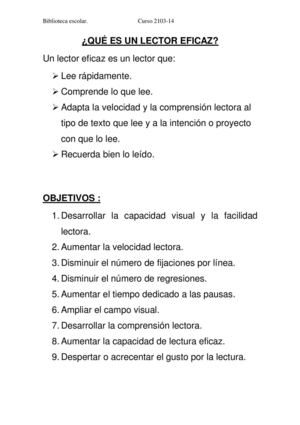 ¿Quién es un lector eficaz?