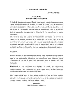 LEY GENERAL DE EDUCACIÓN-APORTACIONES