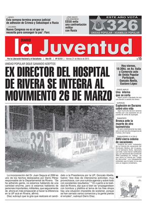 EX DIRECTOR DEL HOSPITAL DE RIVERA SE INTEGRA AL MOVIMIENTO 26 DE MARZO
