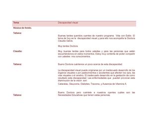 Guión discapaciad visual.