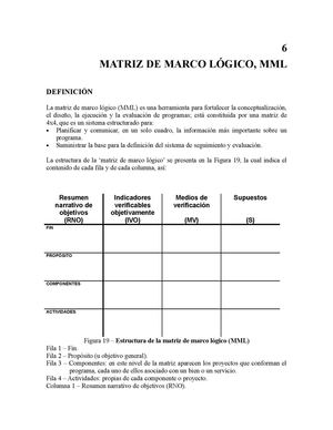 MATRIZ DE MARCO LÓGICO, MML 