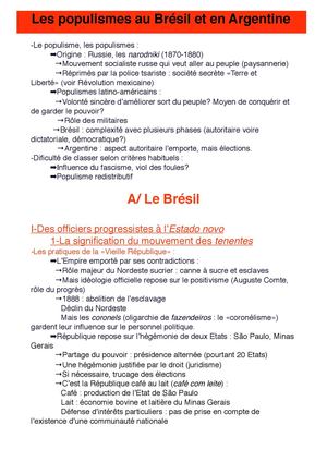 Les populismes au Brésil et en Argentine