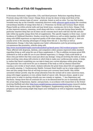 7 Benefits of Fish Oil Supplements