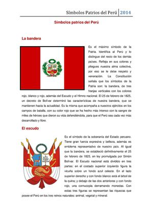 SÍMBOLOS PATRIOS DEL PERÚ