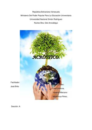Acrostico Educación Ambiental
