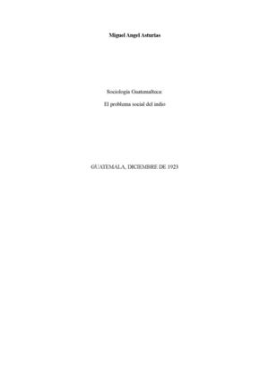 Situacion social del Indio