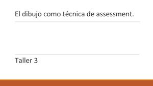 El dibujo como Técnica de assessment