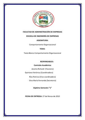 TEXTO BASICO COMPORTAMIENTO ORGANIZACIONAL