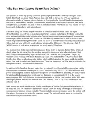 Why Buy Your Laptop Spare Part Online?