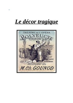 Le décor tragique