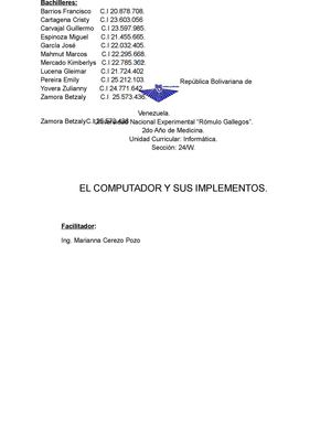 La Computadora y sus implementos