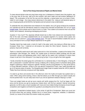 How to Find Cheap International Flights and Manila Hotels