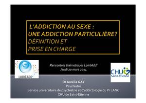 DIAPORAMA DR AURELIA GAY  : ADDICTION AU SEXE