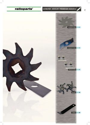 5601 Vertikutiermesser passend für Blue Bird 24 Stk