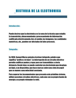 Historia De La Electrónica 