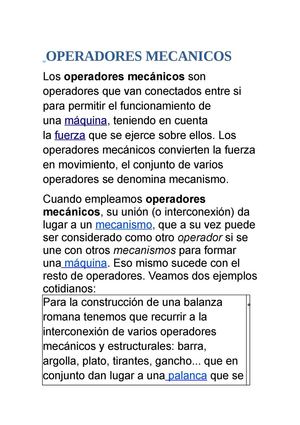 OPERADORES MECANICOS