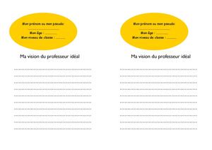 Fiche à remplir eleve et professeur ideal