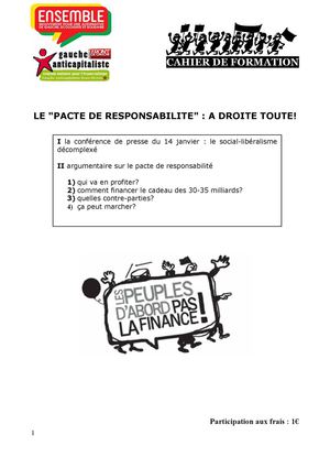 LE PACTE DE RESPONSABILITE - A DROITE TOUTE