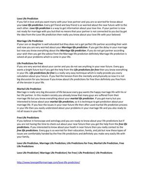 Love Life Prediction