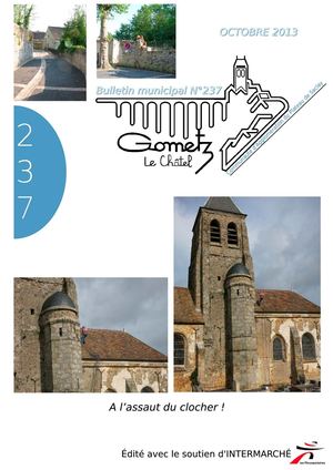 Bulletin municipal de Gometz le Châtel - N°237 Octobre 2013