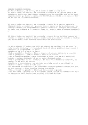 clamor por venezuela