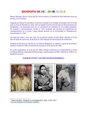 BIOGRAFÍA DE MANDELA