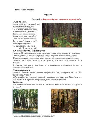 Урок Леса России