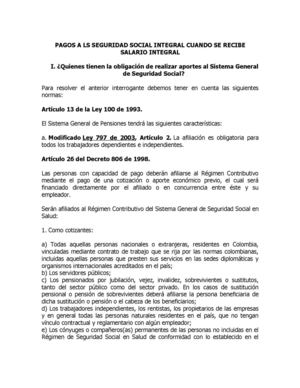 APORTES A LA SEGURIDAD SOCIAL SALARIO INTEGRAL