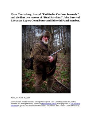 Dave Canterbury Joins Survival Life