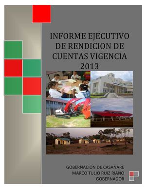 INFORME DE RENDICION DE CUENTAS 2013